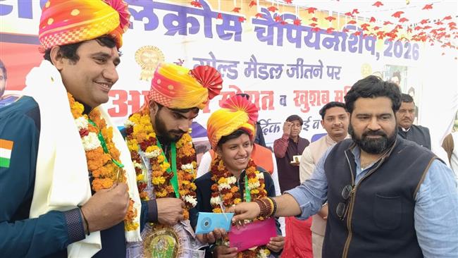 GRAND FELICITATION CEREMONY HELD IN GARHWALI FOR GOLD MEDALISTS OF ASIA LACROSSE CHAMPIONSHIP