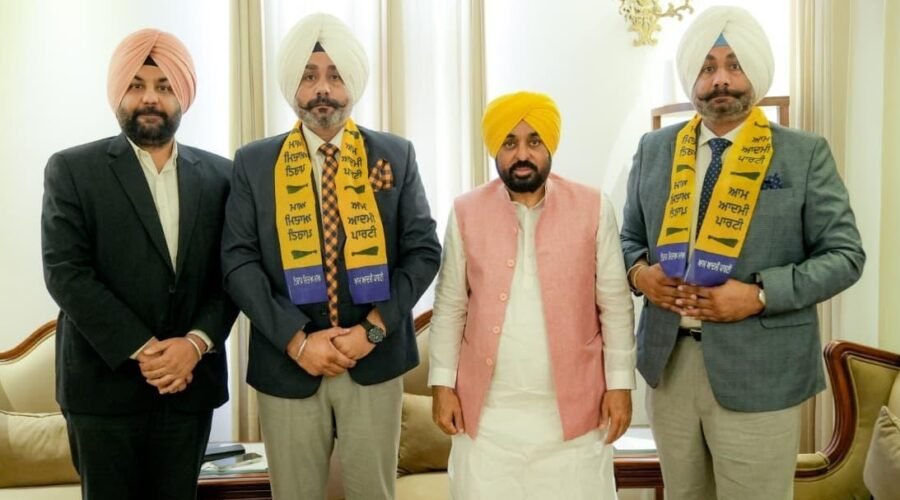 ADVOCATES GS GHUMAN AND GPS GHUMAN JOIN AAP, CM BHAGWANT MANN WELCOMES