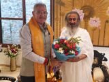 HIMACHAL GOVERNOR KAVINDER GUPTA MET GLOBALLY RENOWNED SPIRITUAL LEADER SRI SRI RAVI SHANKAR