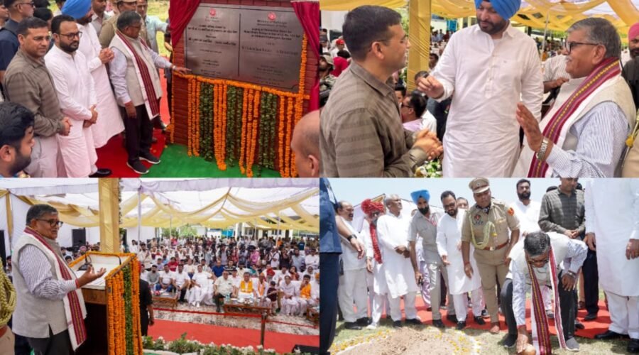 FOUNDATION STONE LAID FOR ROAD UNDER BRIDGE (RUB) AT LEVEL CROSSING NO. 123, BALTANA, ON THE AMBALA–CHANDIGARH RAIL SECTION