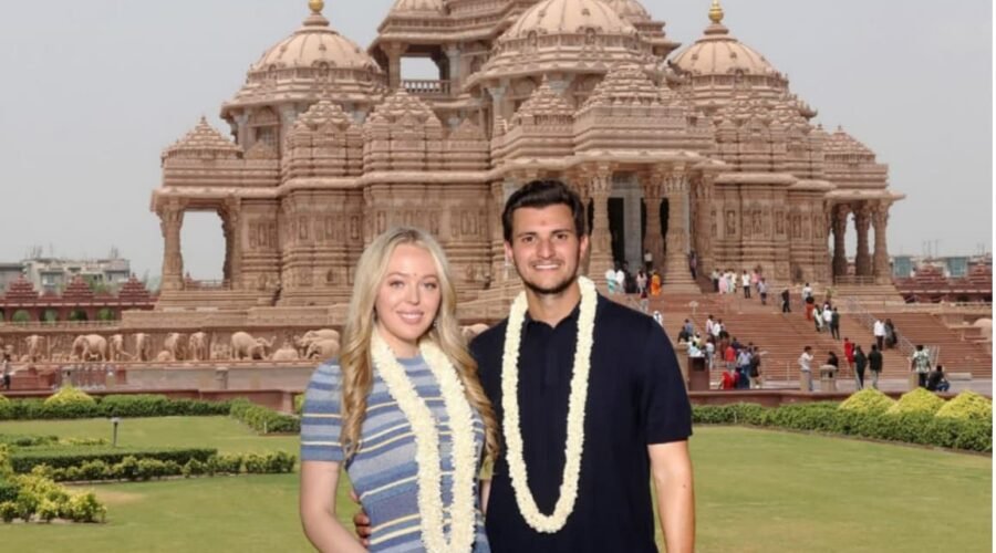 TIFFANY TRUMP, MICHAEL BOULOS VISIT AKSHARDHAM NEW DELHI