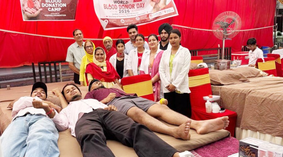 विश्व रक्तदाता दिवस:  विश्वास फाउंडेशन ने ट्राईसिटी में किया 164 यूनिट्स रक्त एकत्रित