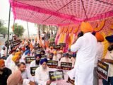 JHINJER STAGES MASSIVE PROTEST OUTSIDE GHANAUR ELECTRICITY OFFICE AGAINST POWER CUTS; BURNS EFFIGY OF CM BHAGWANT MANN