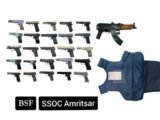 AK-47 RIFLE AMONG 26 SOPHISTICATED WEAPONS RECOVERED FROM NEAR INDO-PAK BORDER IN AMRITSAR; ONE HELD 