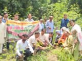 आकाशवाणी कार्यालय परिसर में पपीता, संतरा, मोरिंगा, आम, कपूर, बांस, जामुन का किया पौधारोपण
