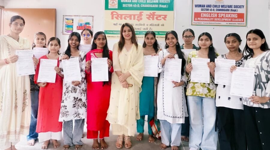 वुमेन एंड चाइल्ड वेलफेयर सोसायटी के इंटर्न विद्यार्थियों ने एक माह का प्रशिक्षण सफलतापूर्वक किया पूरा
