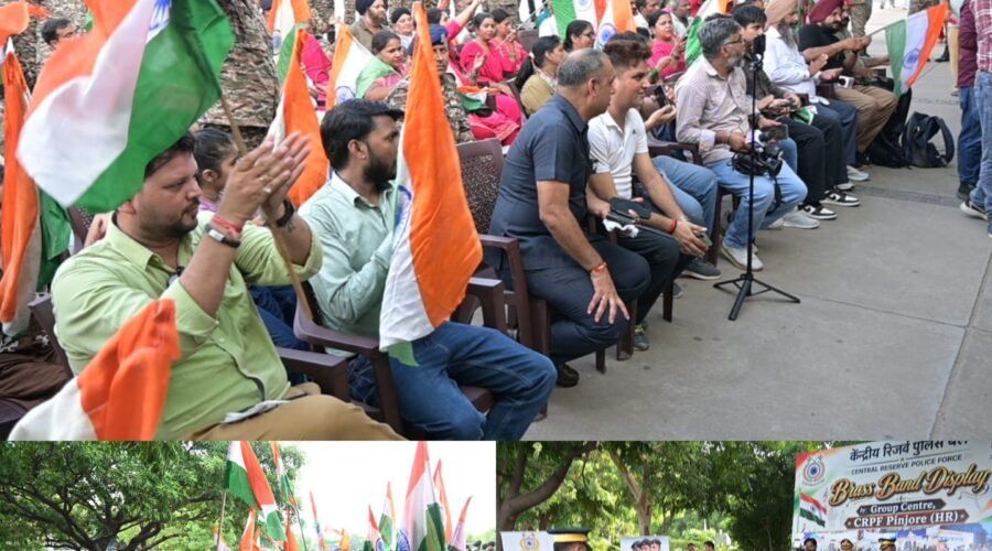 PATRIOTIC MELODIES ECHO AT SUKHNA LAKE, CRPF BAND DISPLAY CAPTIVATES THE AUDIENCE