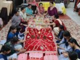 रक्षाबंधन पर 32 फुट वीर हनुमान  जी के लिए तैयार की जा रही है सवा 12 फीट से अधिक लंबी राखी