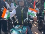 MP RAJINDER GUPTA PARTICIPATES IN HAR GHAR TIRANGA BIKE RALLY IN DELHI