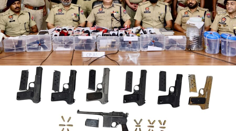 EIGHT LINKED TO ILLEGAL ARMS SUPPLY NETWORKS HELD WITH 13 PISTOLS IN AMRITSAR 
