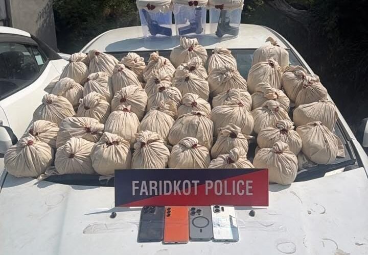 47 KG HEROIN, 3 PISTOLS RECOVERED IN FARIDKOT; FOUR OPERATIVES HELD 