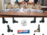 THREE LINKED TO DRUG TRAFFICKING AND ILLEGAL ARMS SMUGGLING NETWORK HELD WITH 10 PISTOLS, 1 KG HEROIN 