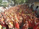 मलोया में पहली बार 1100 महिलाओं ने निकाली कलश यात्रा, भागवत कथा का हुआ आगाज