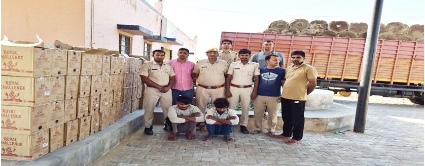 CHANDIGARH LIQUOR WORTH RS 72 LAKH RECOVERED FROM TRUCK ON BHARAT MALA EXPRESS HIGHWAY
