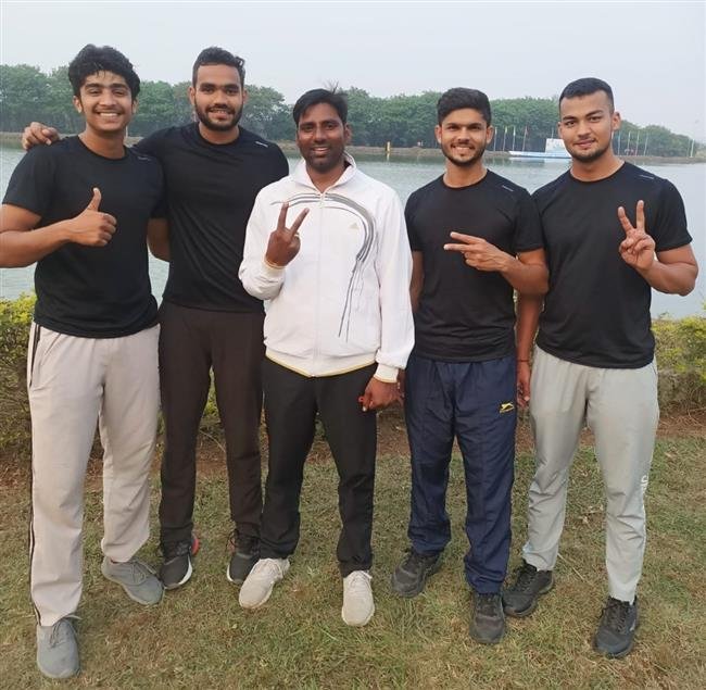 CHANDIGARH ROWING ASSOCIATION PLAYERS GULSHAN, SAHIL MOUDGIL,ADITYA AND SUKHDEEP WINS GOLD
