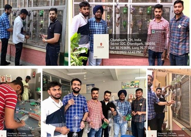 GGDSD COLLEGE CONDUCTGED WORKSHOP ON BIOAESTHETICS AND VERTICAL GARDENS