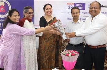 REGIONAL OUTREACH BUREAU ORGANIZES YOGA SESSION AT GOVT COLLEGE OF YOGA EDUCATION AND HEALTH