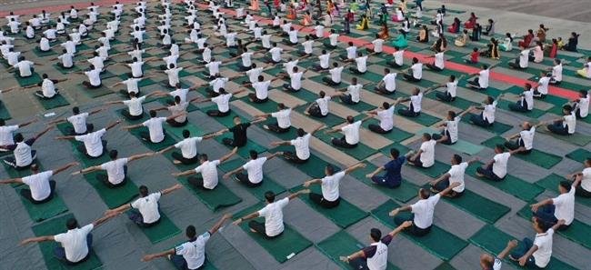 SAPTA SHAKTI COMMAND CONDUCTS YOGA SESSIONS