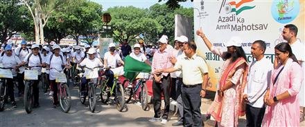 CYCLOTHON ORGANIZED BY PCRA COMMEMORATING 75 YEARS OF INDIA’S INDEPENDENCE