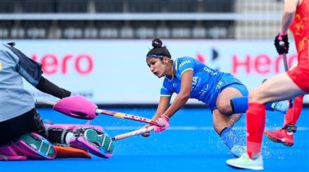 VANDANA'S GOAL HELPS INDIA HOLD CHINA TO 1-1 DRAW