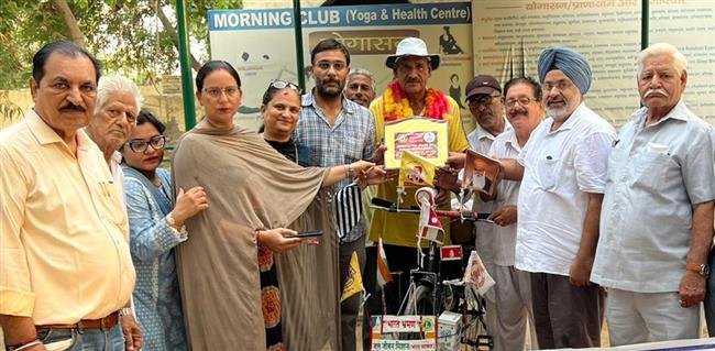 CYCLIST SUBHASH BISHNOI HONOURED