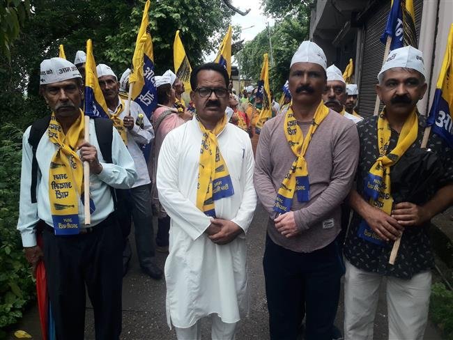 आम आदमी पार्टी की बदलाव यात्रा ज्वालामुखी पहुंची , प्रभात फेरी के साथ प्रचार की शुरुआत