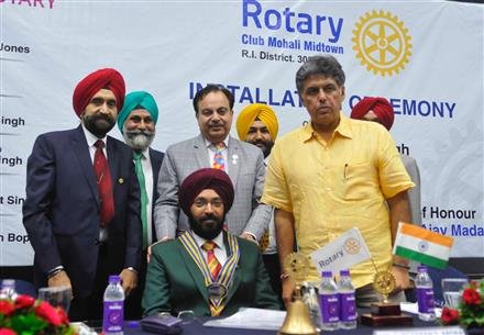ROTARY CLUB MOHALI GETS NEW PRESIDENT, RAVIJEET SINGH ASSUMES CHARGE