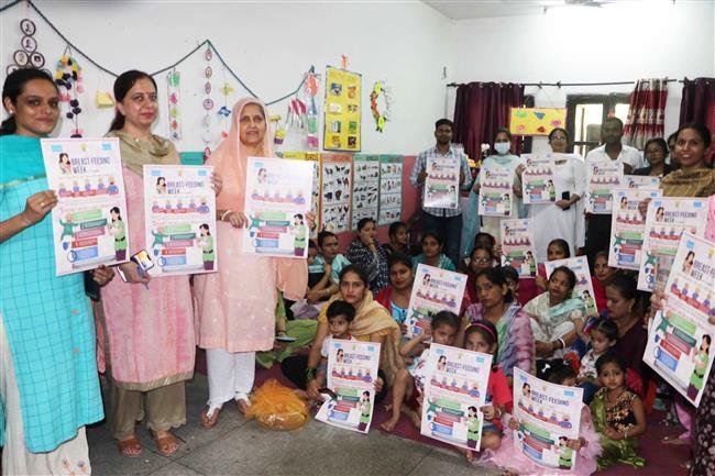 CCPCR CELEBRATED TEEJ AND BREASTFEEDING WEEK WITH AGANWADI CENTERS OF RAMDARBAR & PALSORA.