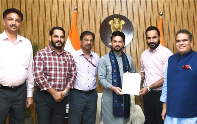 MEET HAYER CALLS ON UNION SPORTS MINISTER ANURAG THAKUR