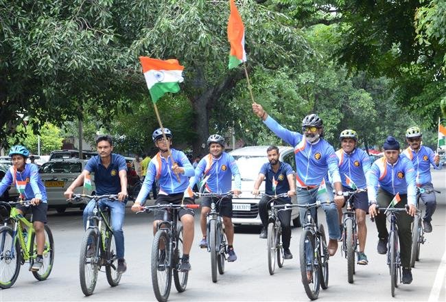 SEVEN CYCLISTS WILL HAVE JASHN-E-AZADI WITH BRO