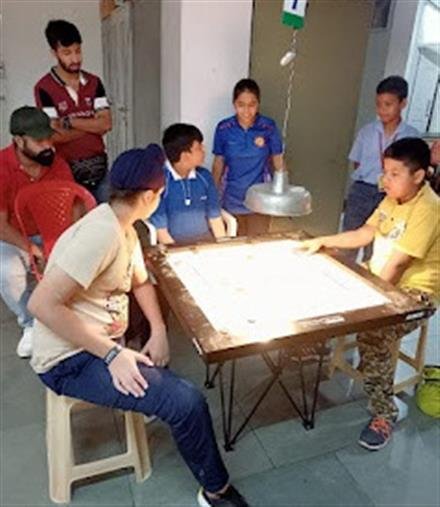 AYESHA AND VIDHAVI CLAIM CARROM TITLES