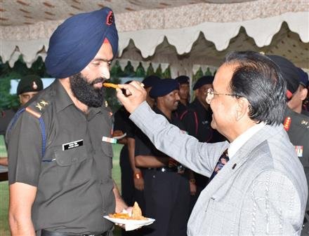 DEFENCE MoS BHATT VISITS MILITARY STATIONS
