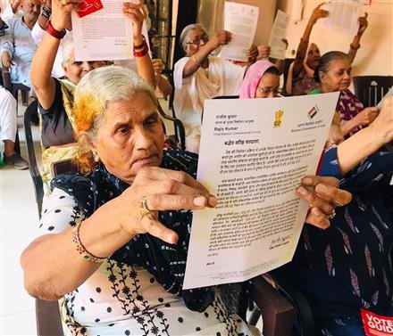 THE ELECTION DEPTT. CELEBRATED INTERNATIONAL DAY FOR OLDER PEOPLE BY FACILITATING THE CITY’S CENTURION VOTERS WHILE VISITING THEIR HOMES.