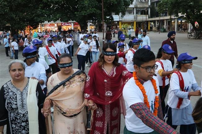 HUNDREDS JOIN BLIND WALK IN SUPPORT OF NEED FOR EYE DONATION