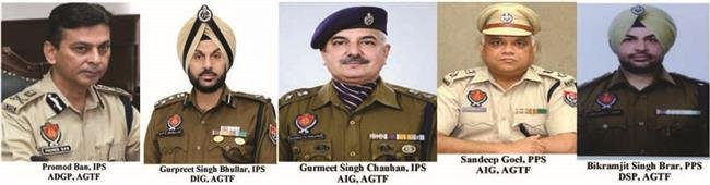 PUNJAB POLICE’S AGTF TEAM AWARDED WITH UNION HOME MINISTER’S SPECIAL OPERATION MEDAL