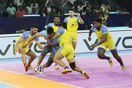 BENGAL WARRIORS AND TAMIL THALAIVAS PLAY OUT THRILLING MATCH TIE 41-41