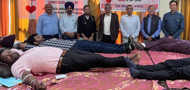 BBMB ORGANISED  BLOOD DONATION CAMP, 70 UNITS BLOOD COLLECTED