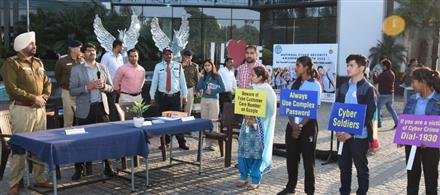 ON COMPLETION OF ONE YEAR OF CYBER SWACHHTA MISSION : AWARENESS PROGRAMME  ORGANIZED AT ELANTE MALL
