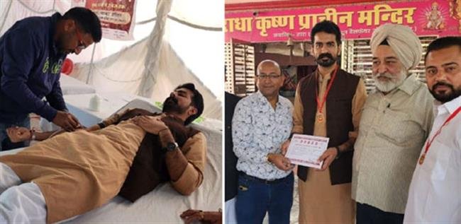 रेजिडेंशियल वेलफ़ेयर सोसाइटी ने लगाया रक्तदान कैम्प