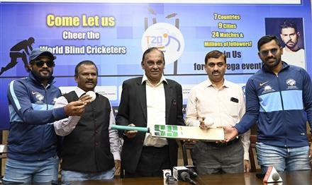 YUVRAJ SINGH SUPPORTS 'CRICKET FOR BLIND'; BECOMES BRAND AMBASSADOR FOR 3RD T20 WORLD CRICKET CUP FOR THE BLIND