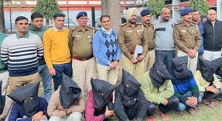 CHANDIGARH CYBER CRIME CELL BIG SUCCESS, ARRESTED ONE DOZEN ACCUSED DUPING RETD..AIR MARSHAL FORMER ADVISOR TO GUJRAT GOVT.