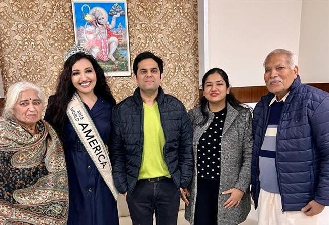 MISS WORLD AMERICA SHREE SAINI VISITS SRIGANGANAGAR