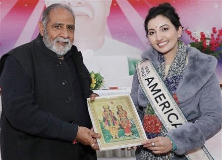 MISS WORLD AMERICA SHREE SAINIGETS A WARM WELCOME AT ABOHAR