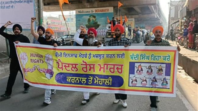 मोहाली में बंदी सिंघो की रिहाई के लिए करनाल से पैदल मार्च