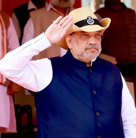 UNION HOME MINISTER AMIT SHAH PRESENTED THE 'PRESIDENT'S COLOUR' TO THE HARYANA POLICE IN KARNAL