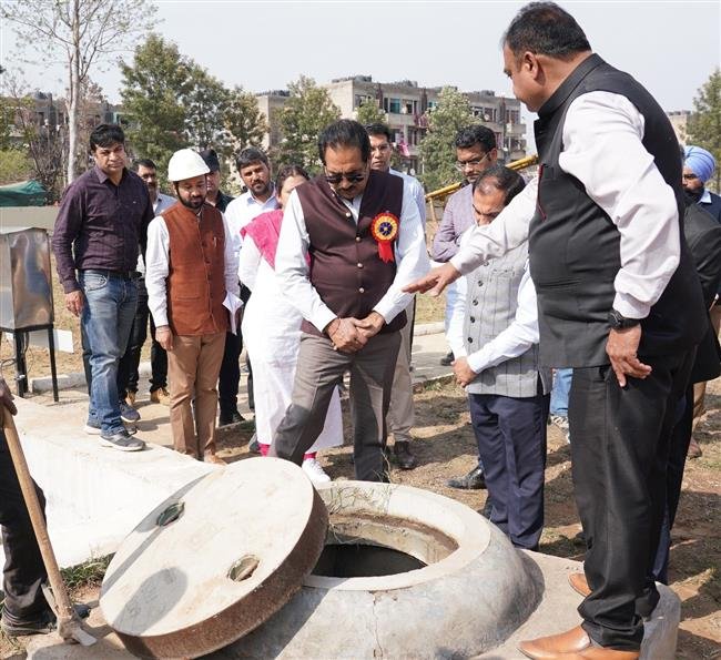 UT ADVISER TOOK LIQUID WASTE MANAGEMENT SERIOUSLY, VISITED   SEWERAGE TREATMENT PLANTS AT RAIPUR KALAN, RAIPUR KHURD, DIGGIAN, 3 BRD AND DHANAS