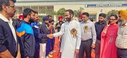 MEET HAYER INAUGURATES ALL INDIA CIVIL SERVICES CRICKET TOURNAMENT BY TAKING TO FIELD HIMSELF