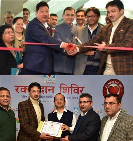 एसजेवीएन के कार्पोरेट के कार्यालयों के रक्‍तदान शिविरों में 179 यूनिट रक्तदान एकत्रित