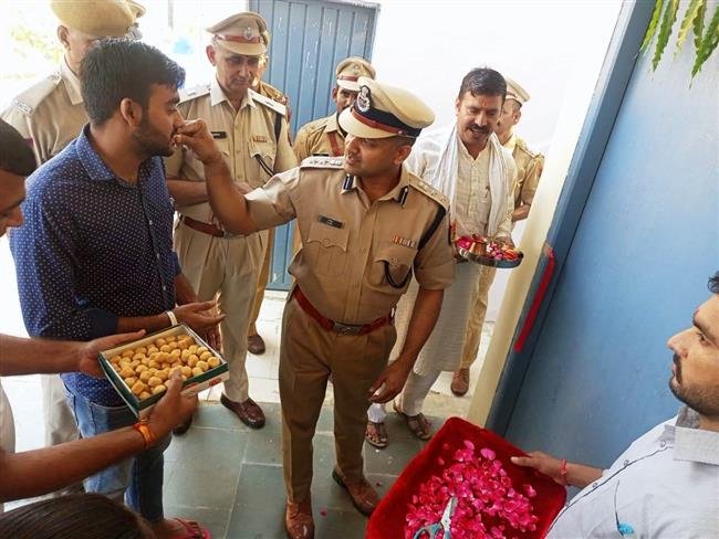 LIBRARY INAUGURATED IN SRIGANGANAGAR POLICE LINES