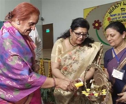 DR. SUDESH DHANKAR INAUGURATES NEWLY BUILT MULTI PURPOSE HALL OF ANKUR SCHOOL.